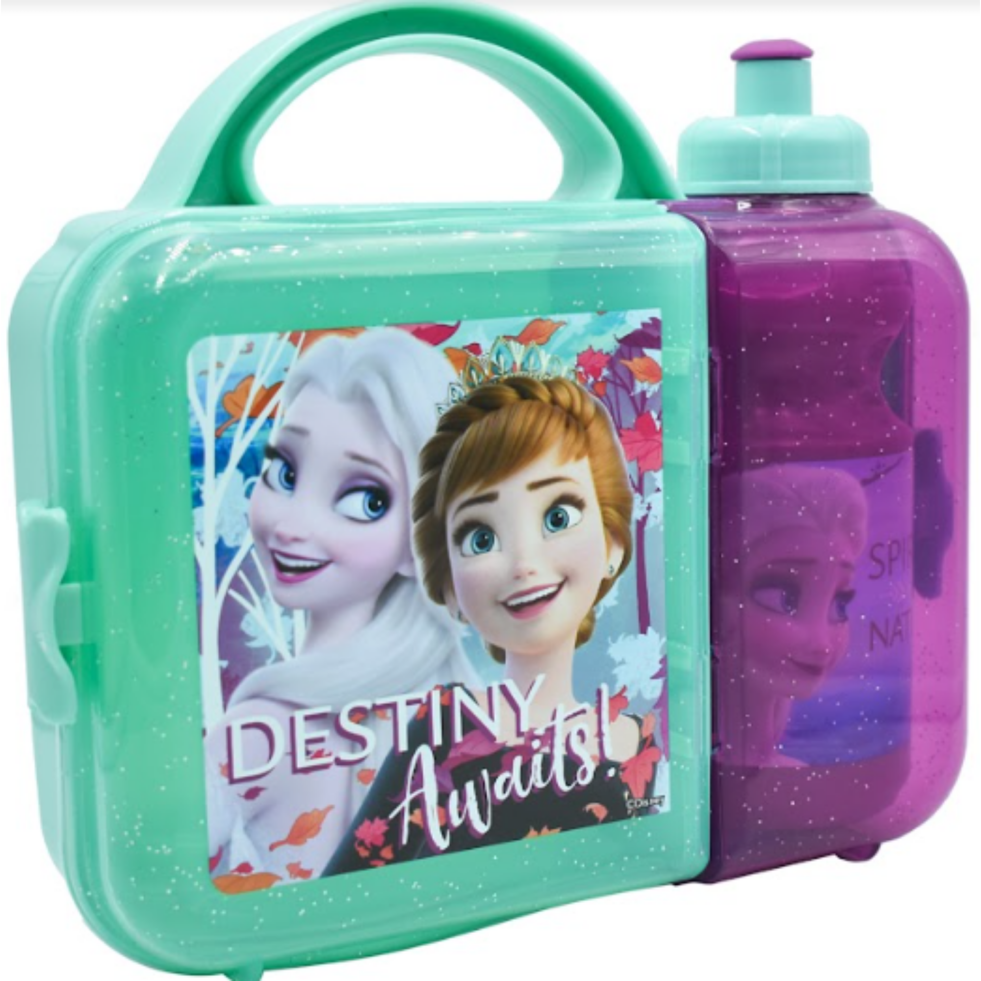 Lonchera C Botella Fun Kids Frozen Anna Elsa Disney Plastico