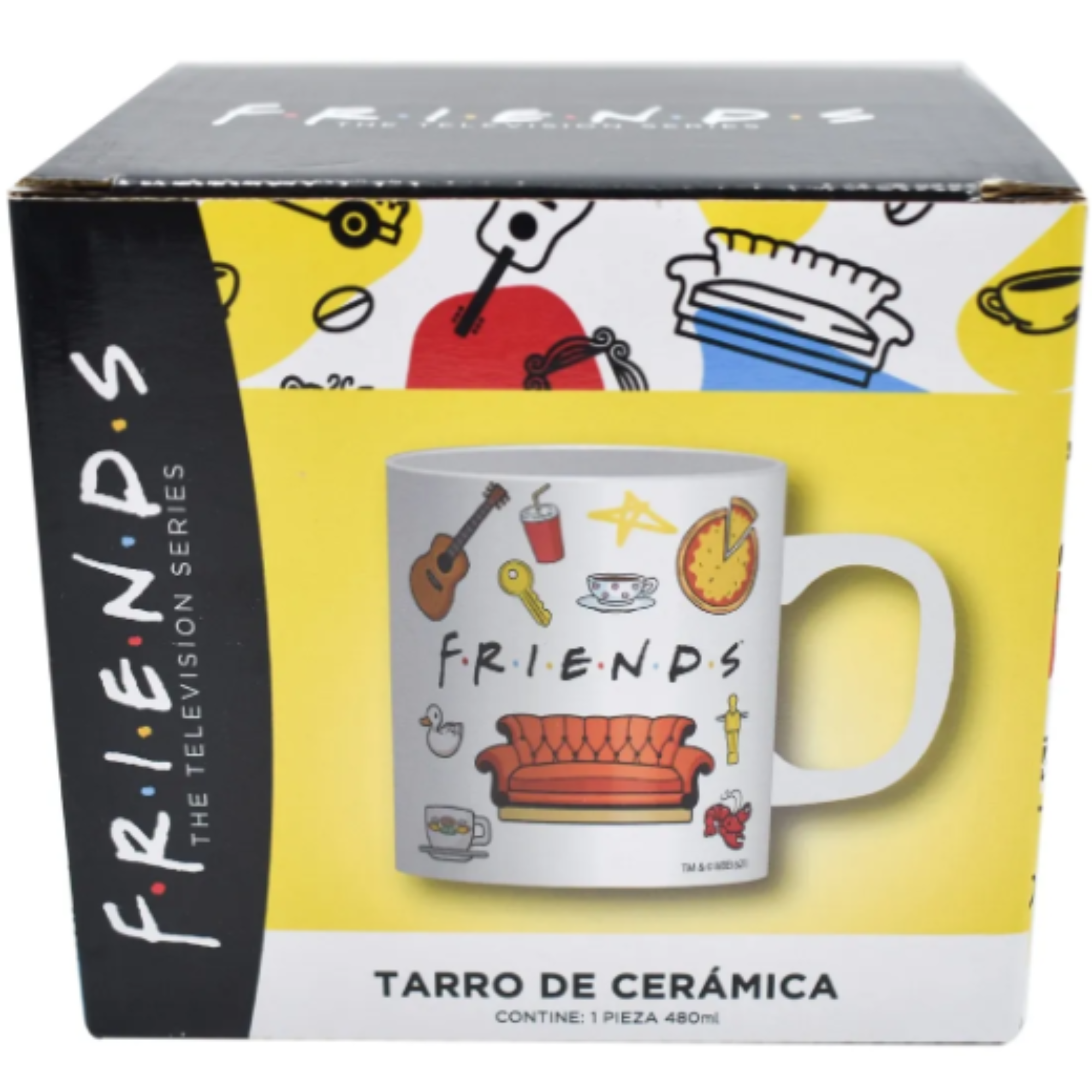 Taza Blanca con caja Fun Kids Friends Ceramica 480 ml