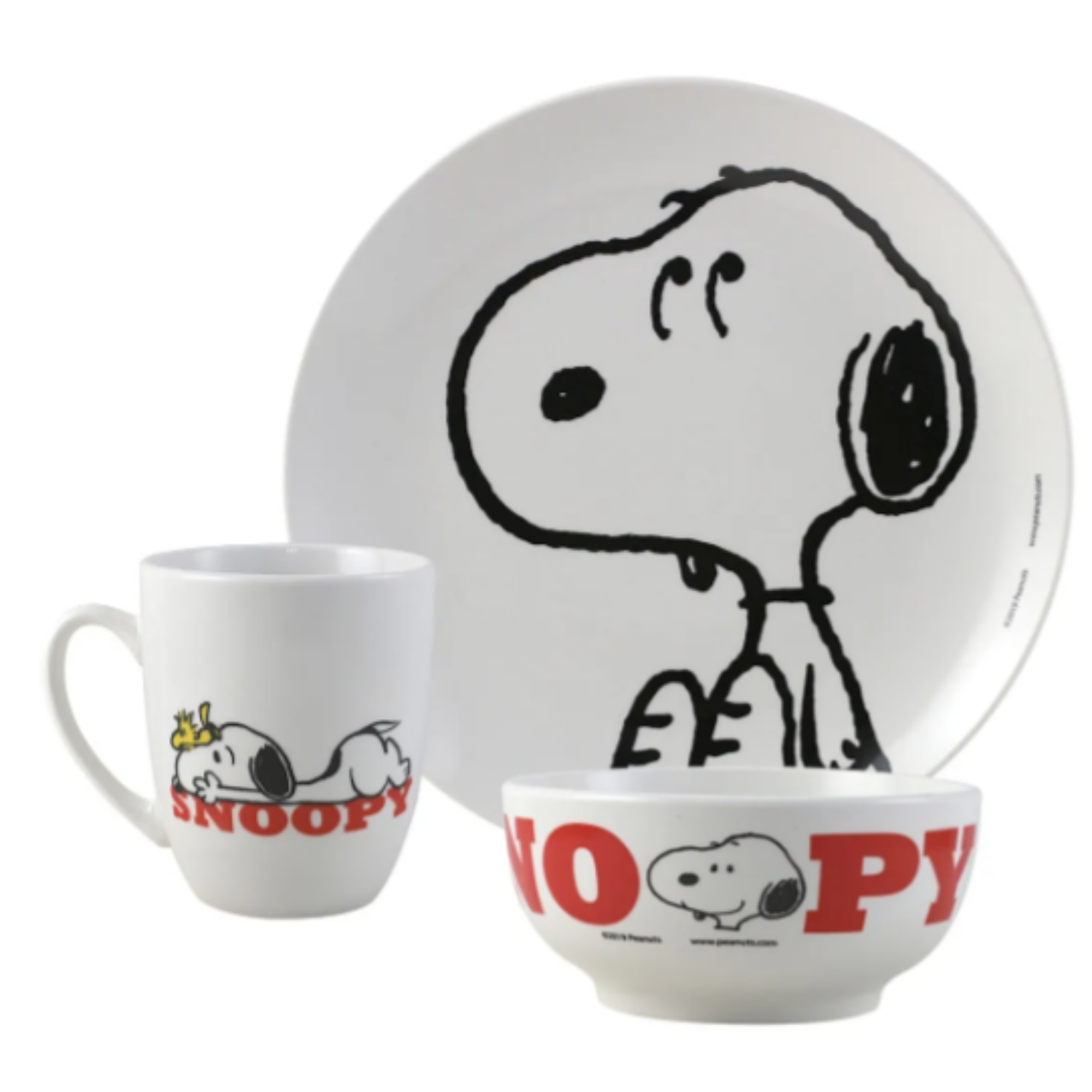 Vajilla de Porcelana Snoopy Charlie Brown Fun Kids 12pz